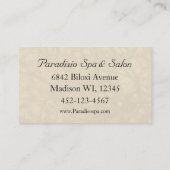 美しいスタイリッシュサロン及びスパ名刺 名刺 (裏面)