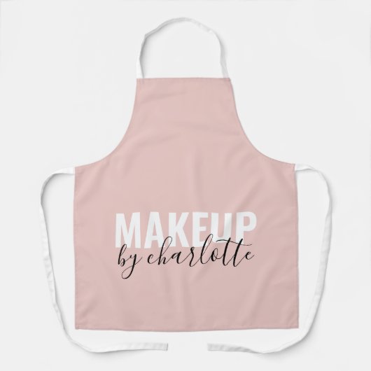 美しいスタイリッシュサロン役職ピンクビジネス エプロン (正面)