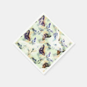 美しいスタイリッシュ蝶 スタンダードカクテルナプキン (角)