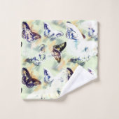 美しいスタイリッシュ蝶 バスタオルセット (ウォッシュタオル)