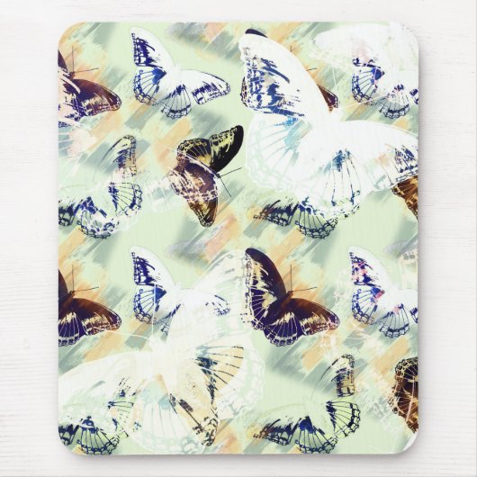 美しいスタイリッシュ蝶 マウスパッド (正面)