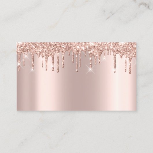 美しいスタジオスパラッシュバラ金ゴールドドリップスヘア 名刺 (裏面)