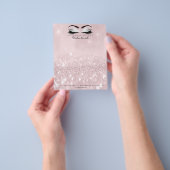 美しいスタジオラッシュメイクアップスタイリストグリルピンク チラシ (手)