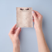 美しいスタジオラッシュメイクアップスタイリストダンスクピンク チラシ (手)