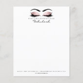 美しいスタジオラッシュメイクアップスタイリストピンクホワイト チラシ (正面)