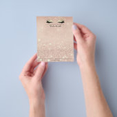 美しいスタジオラッシュメイクアップスタイリスト金ゴールドスキニー チラシ (手)