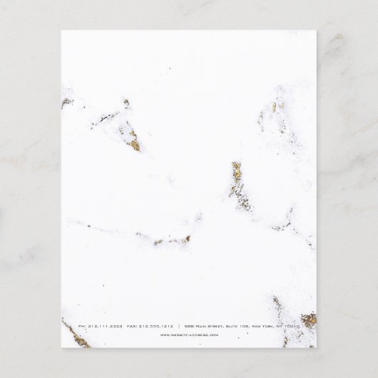 美しいスタジオラッシュメイクアップスタイリスト金ゴールドマーブル チラシ (裏面)