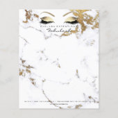 美しいスタジオラッシュメイクアップスタイリスト金ゴールドマーブル チラシ (正面)