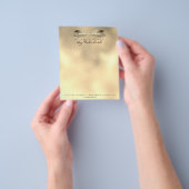 美しいスタジオラッシュメイクアップスタイリスト金ゴールドメタル チラシ (手)