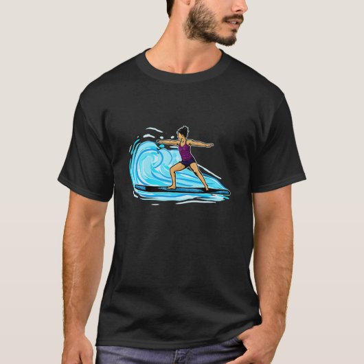 美しいスタンドアップパドルヨガ Tシャツ (正面)