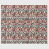 美しいスタンプのギフト用包装紙 ラッピングペーパー (フラット)