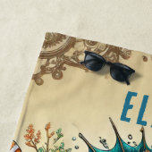 美しいスチームパンクお洒落シーホースをパーソナライズ ビーチタオル (インサイチュ)