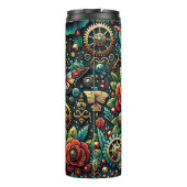 美しいスチームパンクをテーマにしたギアとバラ タンブラー (裏面)