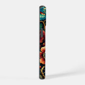 美しいスチームパンクをテーマにしたギアとバラ iPhone 15ケース (右側面)