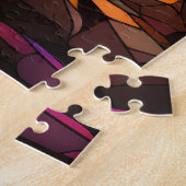 美しいステンドグラスのクリスマス出生シーン ジグソーパズル (側面)