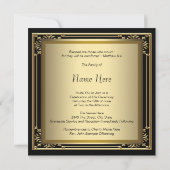 美しいステンドグラスの窓の鳩 喪中ハガキ 招待状 (裏面)