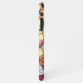 美しいステンドグラスフローラアートパターン iPhoneケース (左側)