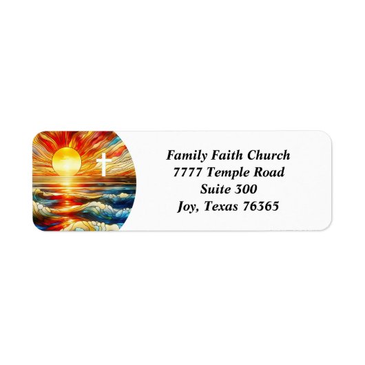 美しいステンドグラス十字教会復帰 ラベル (正面)