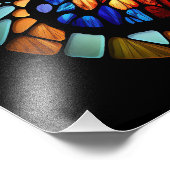 美しいステンドグラス蝶のポスター フォトプリント            (角)