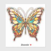 美しいステンドグラス蝶の車デカール シール (シート)