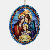 美しいステンフェイクドグラスジュヌノールイエス セラミックオーナメント (右)