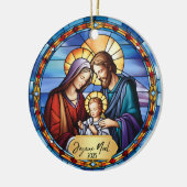 美しいステンフェイクドグラスジュヌノールイエス セラミックオーナメント (左)
