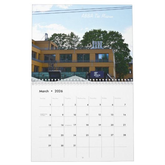 美しいストックホルム、スウェーデンのウォールカレンダー カレンダー (3月 2026)