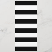 美しいストライプフローラモダンの結婚メニュー メニュー (裏面)