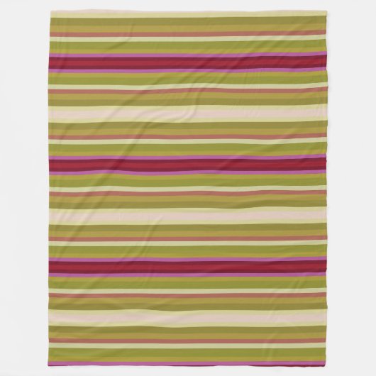 美しいストライプ フリースブランケット (正面)