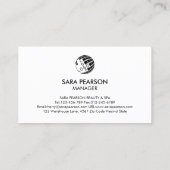 美しいスパエレガント金ゴールドモノグラム 名刺 (裏面)