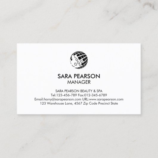 美しいスパエレガント金ゴールドモノグラム 名刺 (裏面)