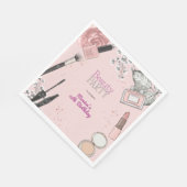 美しいスパガーリーほこりっぽいバラ誕生日パーティー スタンダードランチョンナプキン (角)