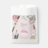 美しいスパガーリーほこりっぽいバラ誕生日パーティー フェイバーバッグ (正面)