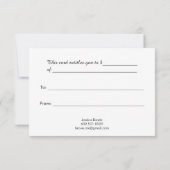 美しいスパギフト券のプロモーション サンキューカード (裏面)