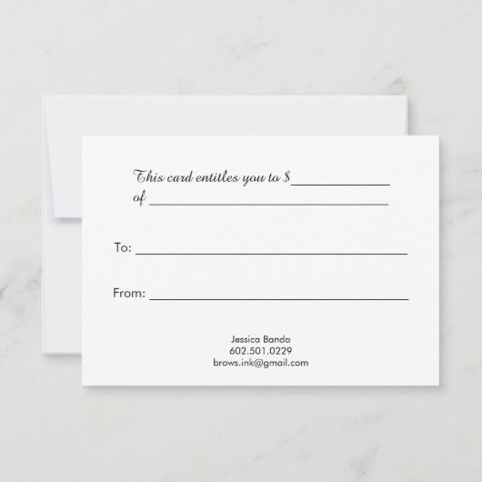 美しいスパギフト券のプロモーション サンキューカード (裏面)