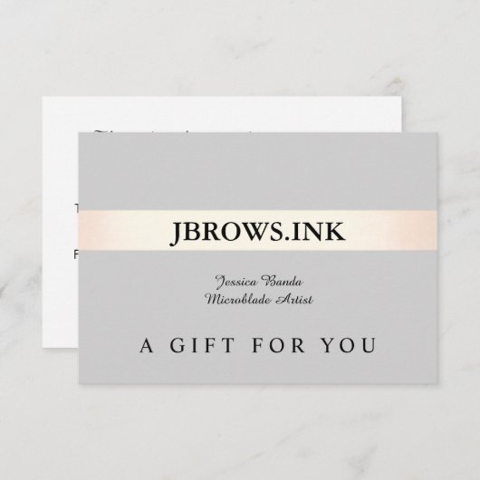 美しいスパギフト券のプロモーション サンキューカード (正面/裏面)