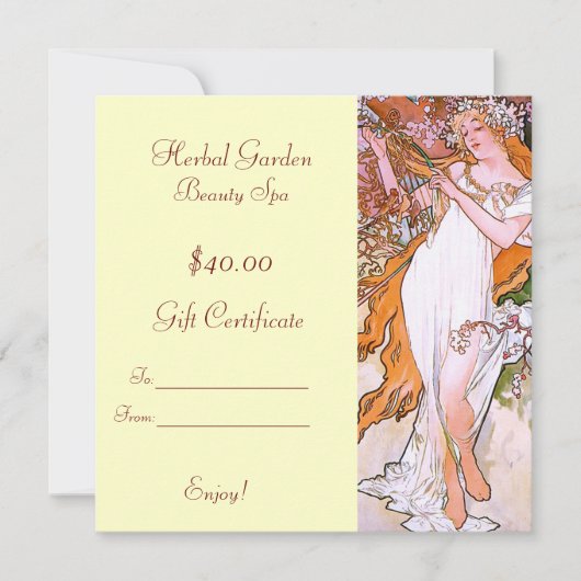 美しいスパギフト券 (正面)