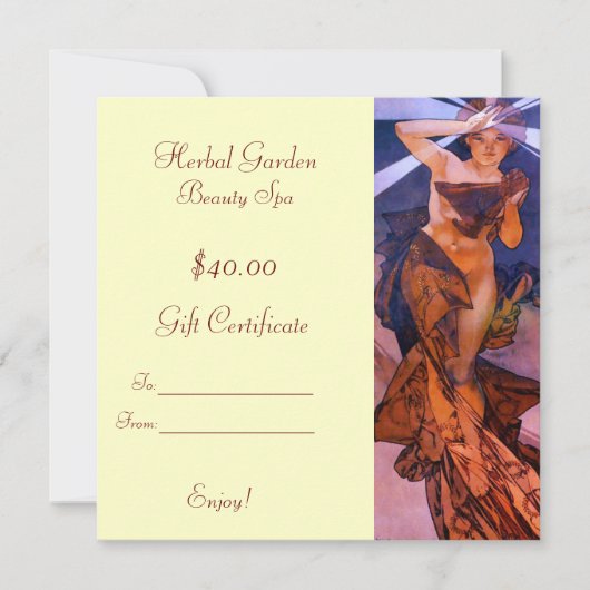 美しいスパギフト券 (正面)