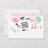 美しいスパグリッツとグラム誕生日パーティー サンキューカード (裏面)