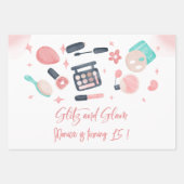 美しいスパグリッツとグラム誕生日パーティー ラッピングペーパーシート (正面)