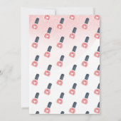 美しいスパグリッツとグラム誕生日パーティー 招待状 (裏面)