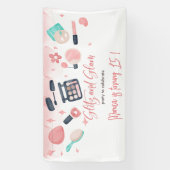 美しいスパグリッツとグラム誕生日パーティー 横断幕 (縦)