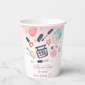 美しいスパグリッツとグラム誕生日パーティー 紙コップ (裏面)