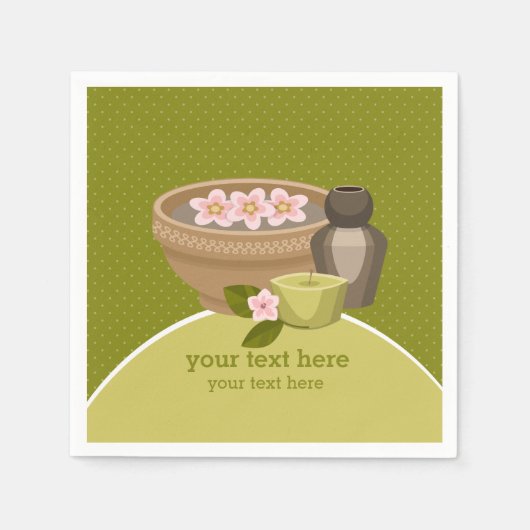 美しいスパサロン スタンダードカクテルナプキン (正面)