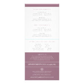 美しいスパトリートメント価格表メニューピンクロゴ ラックカード (裏面)