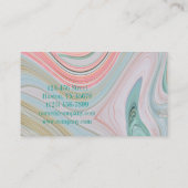 美しいスパヘアネイルサロン水カラーコーラルミント 名刺 (裏面)