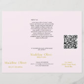 美しいスパメニューピンクの金ゴールド エレガント (裏面)