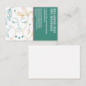 美しいスパラインスケッチ | 化粧品 名刺 (正面/裏面)