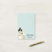 美しいスパ女性イラストレーション-スパビジネス ポストイット (デスク上)