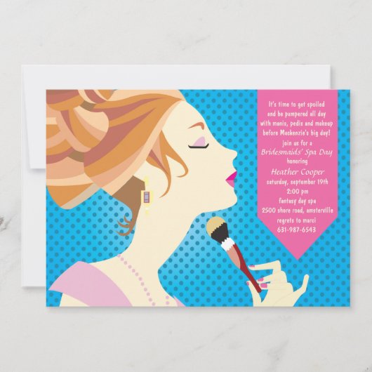 美しいスパ招待状 招待状 (正面)
